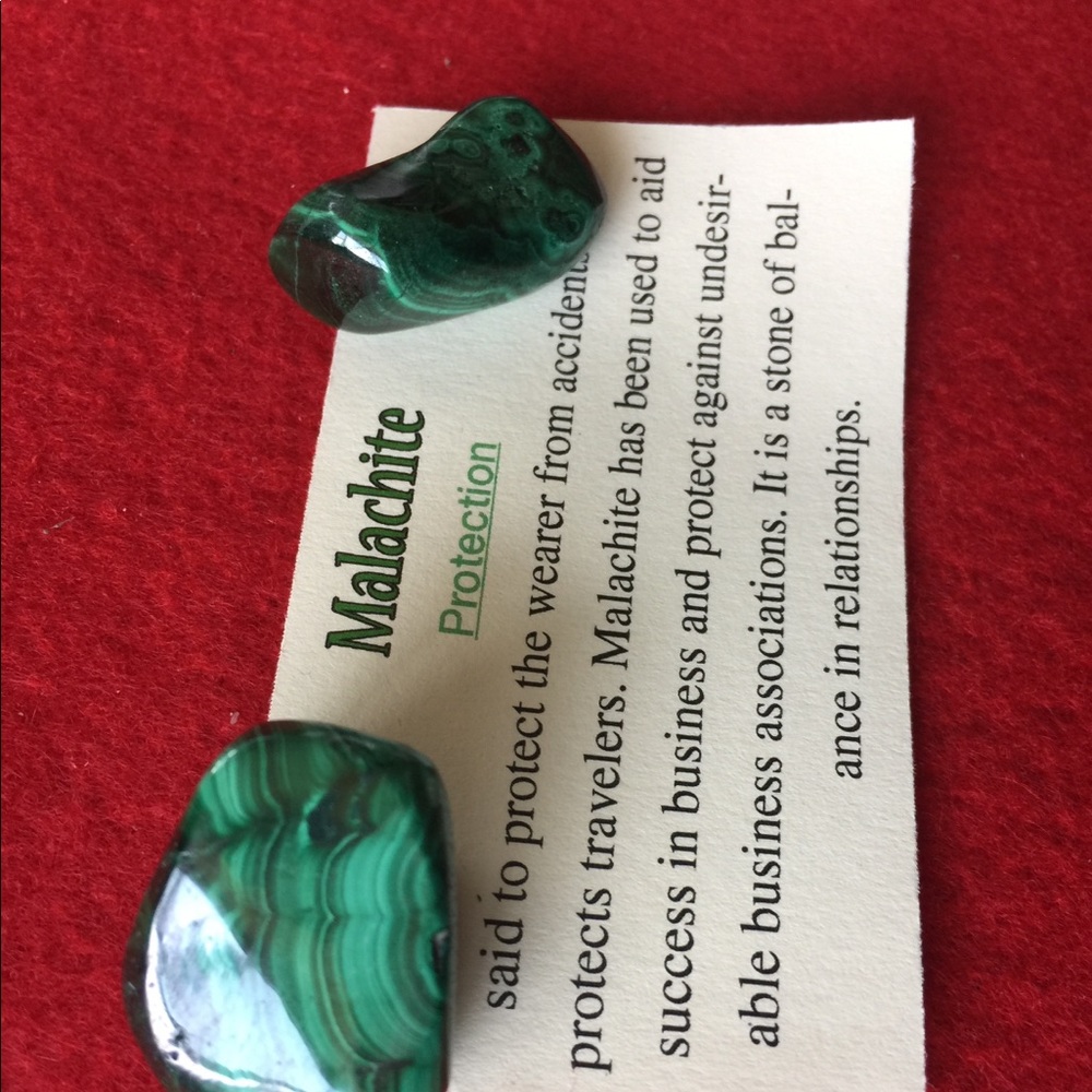 Two malachite stone